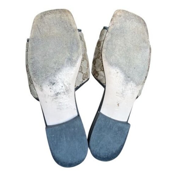 GUCCI Jolie GG Supreme Monogram Matelasse EU 37 US 7 Sandal Mules Slides Marmont - Picture 5 of 6